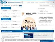 Tablet Screenshot of kozminski.edu.pl